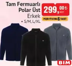 TAM FERMUARLI ERKEK POLAR ÜST